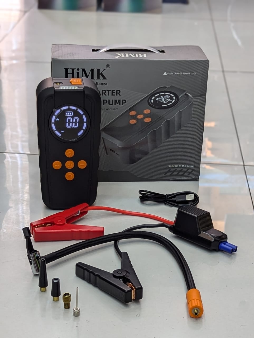 5 in 1 Jump Starter With Air Pump & Power Bank