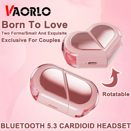 TWS M520 Heart-shaped Ear Earphones